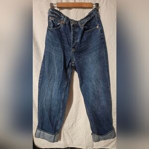 Universal Thread Blue Denim Jeans Mid-Rise 90s Baggy Size 8R